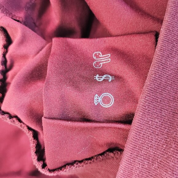 Figs Burgundy Jogger Scrub Pants With Drawstring Waist and pockets - Picture 10 of 10